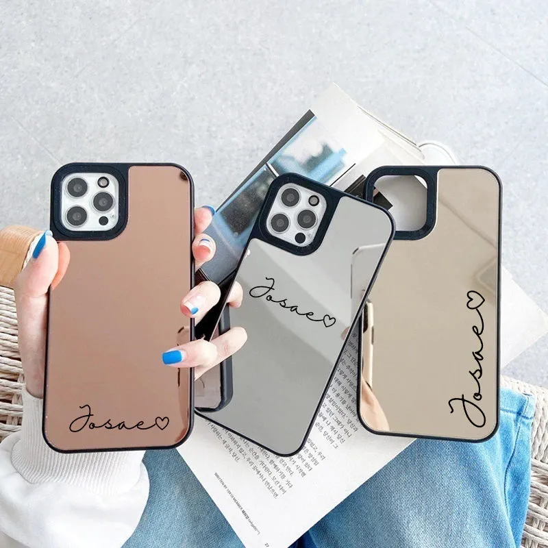 Reflective Mirror Customised Case for iPhone ( Silver & Rose Gold )