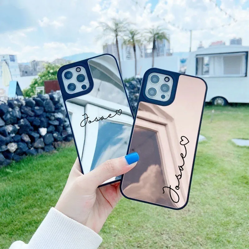 Reflective Mirror Customised Case for iPhone ( Silver & Rose Gold )