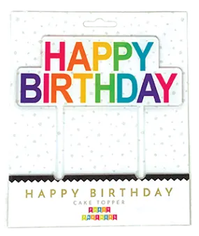 Reusable Happy Birthday Acrylic Cake Topper