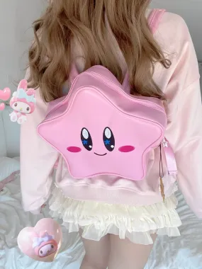 Reverie x Kirby Pink Star-Shaped PU Backpack Book Bag Limited Edition