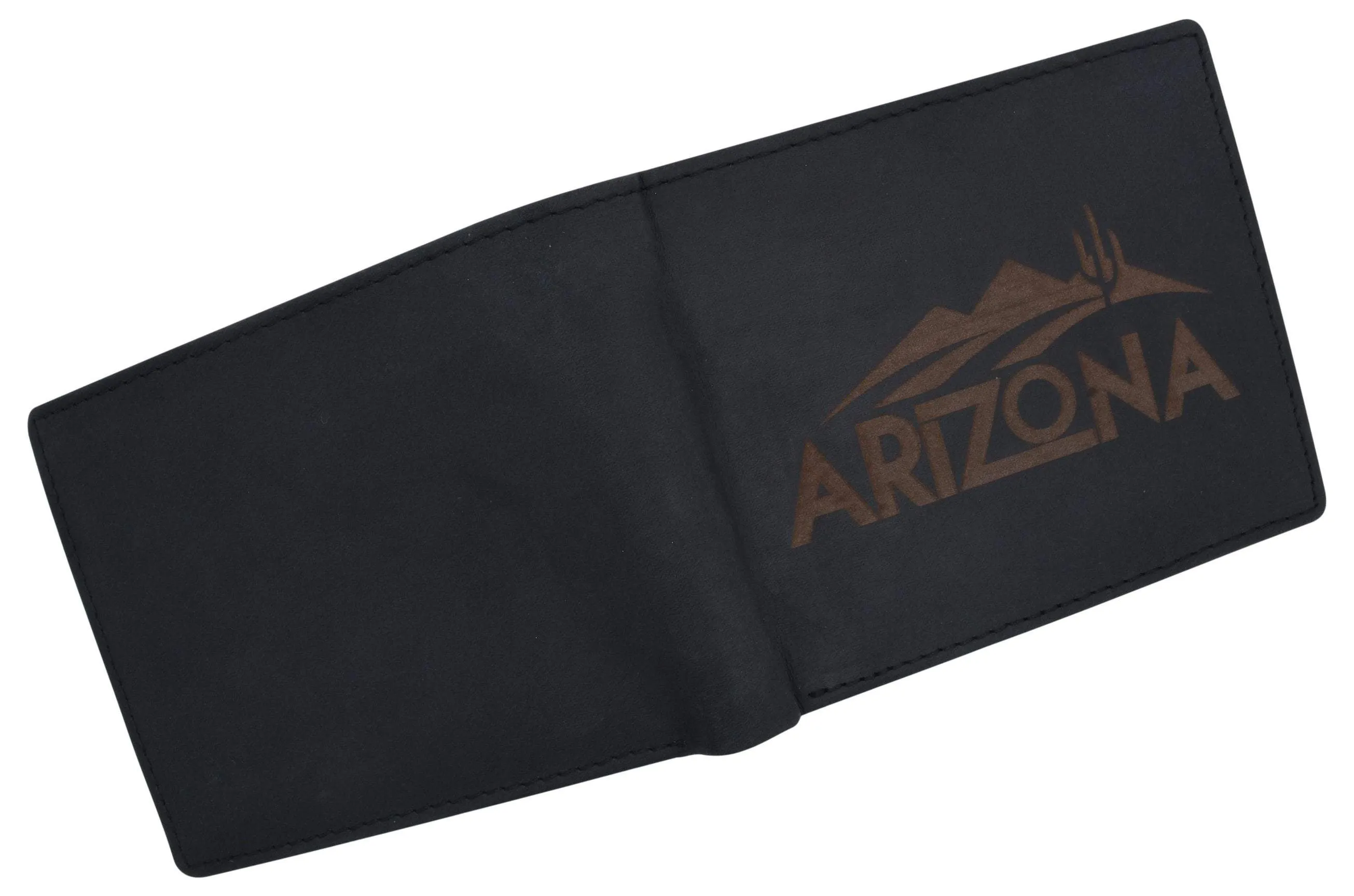 RFID Blocking Mens Genuine Leather Arizona Logo Credit Card ID Bifold Wallet