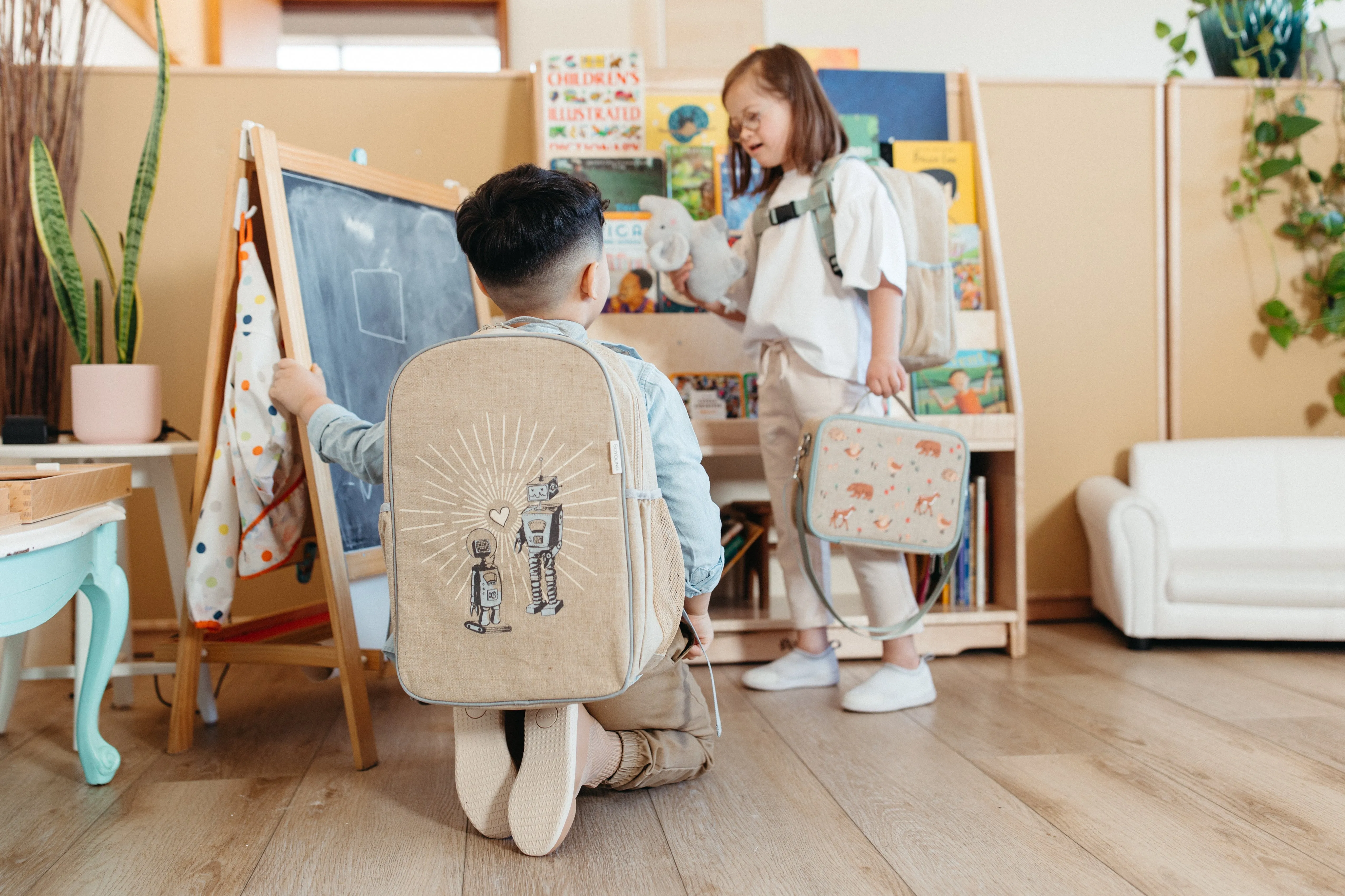 Robot Playdate Toddler Backpack