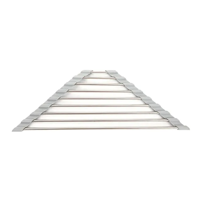 Roll Up Triangle Dish Drying Rack for Sink Corner Over the Sink Caddy