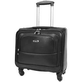 Rolling Pilot Case 4 Wheeled Business Executive Bag Black PLUTO