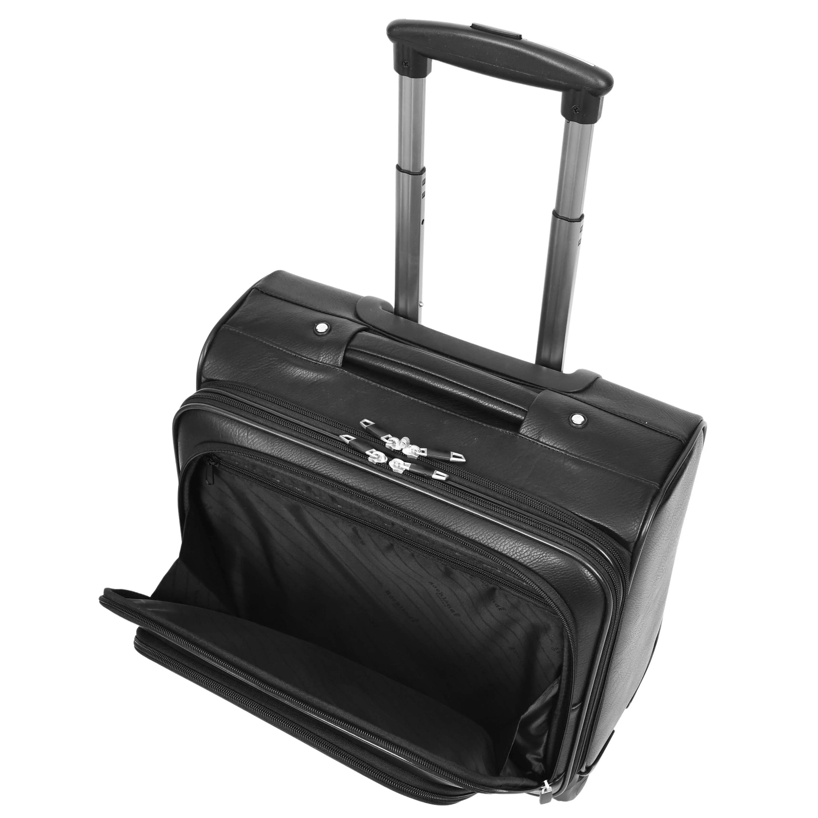 Rolling Pilot Case 4 Wheeled Business Executive Bag Black PLUTO