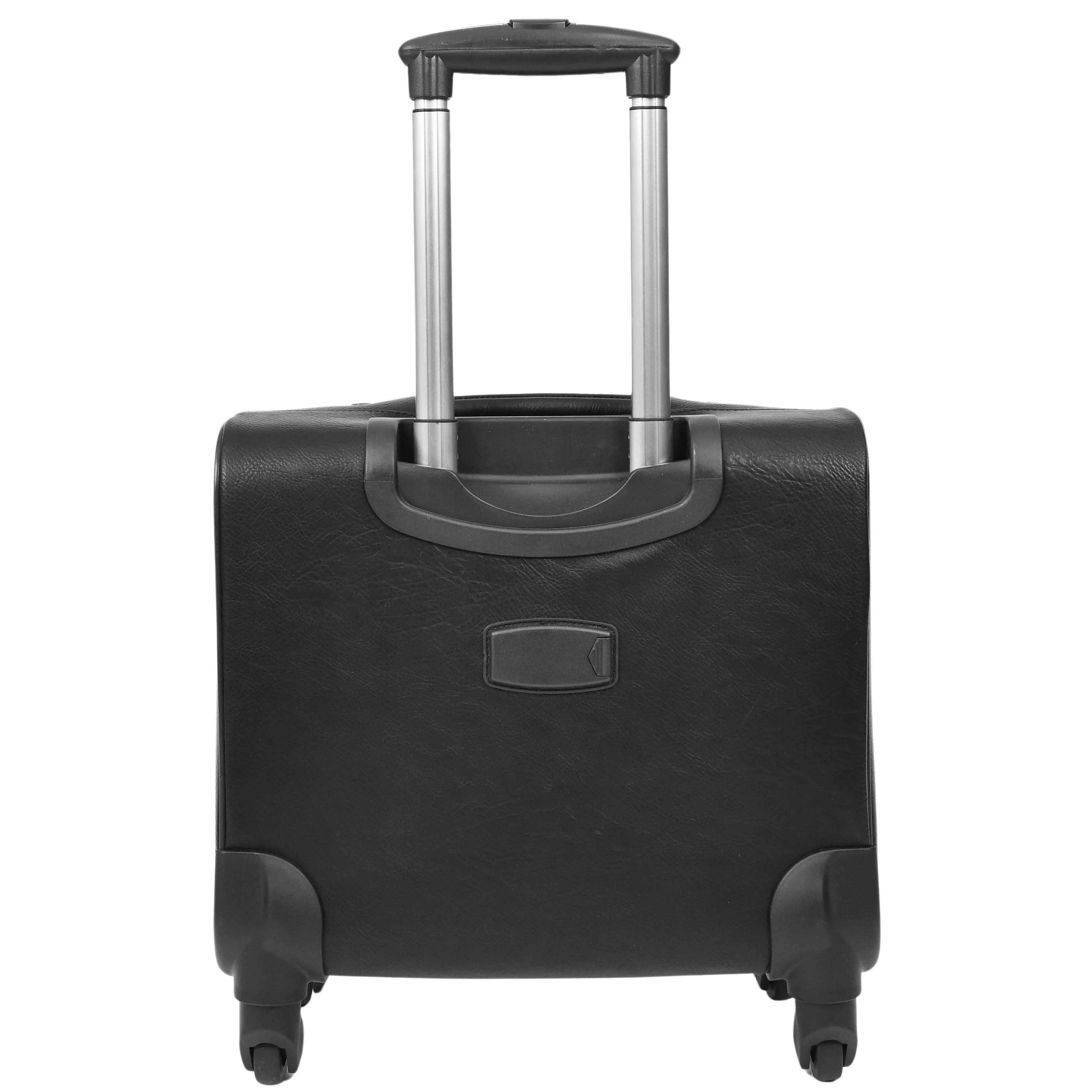 Rolling Pilot Case 4 Wheeled Business Executive Bag Black PLUTO