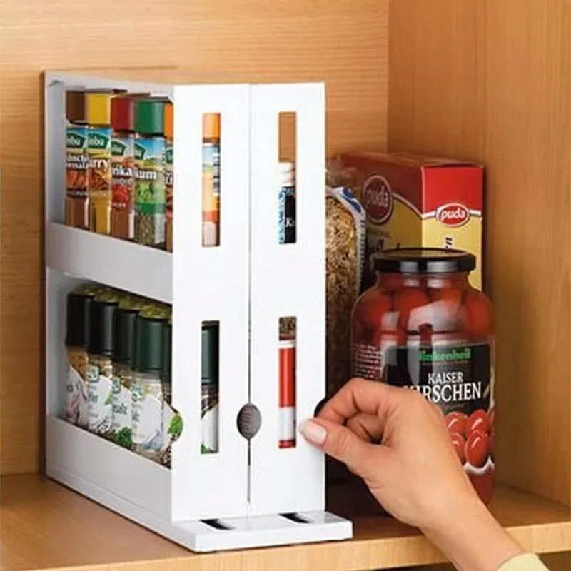 Rotating Kitchen Spice Organizer Rack