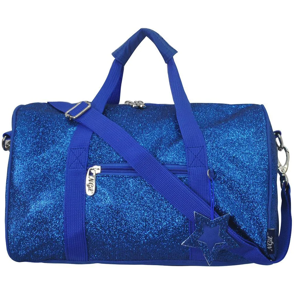 Royal Blue Mini Glitter NGIL Duffel Bag