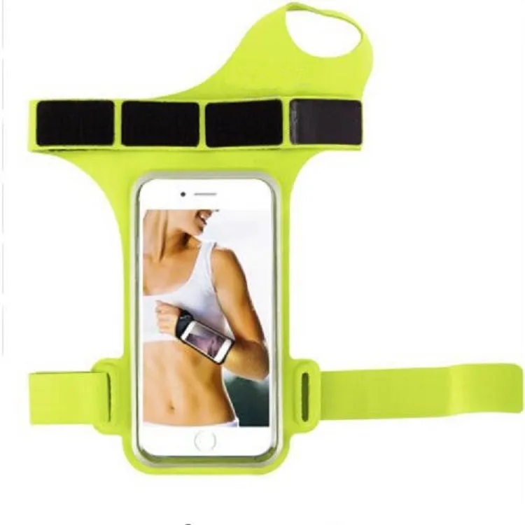 Running Sports Mobile Phone Wrist Bag, Specification:Under 5.5 inches(Green)