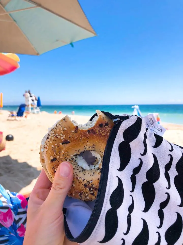 Sandwich Sized Reusable Zippered Bag Basketball