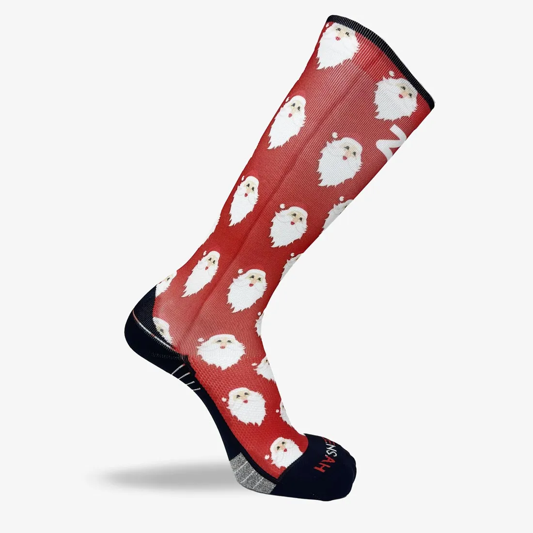 Santa Faces Compression Socks (Knee-High)