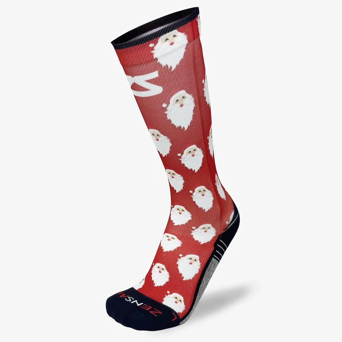 Santa Faces Compression Socks (Knee-High)