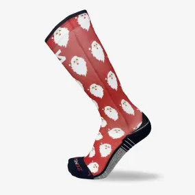 Santa Faces Compression Socks (Knee-High)