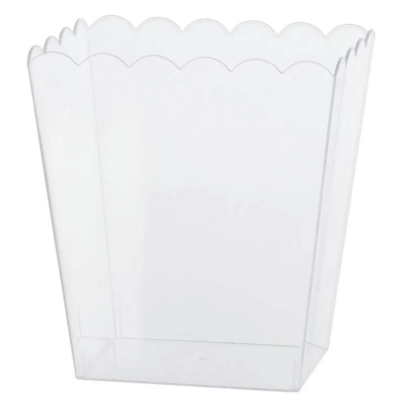 Scalloped Container - Medium 6 In. - Clear