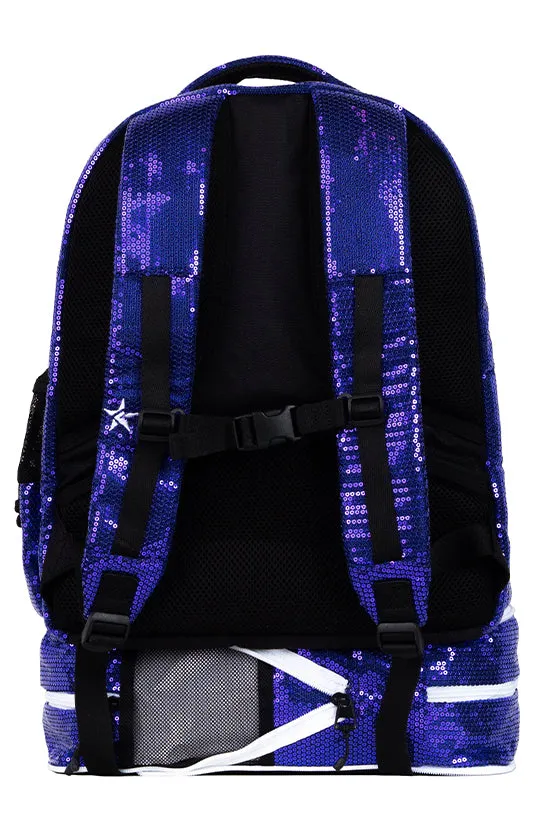 Sequin in Amethyst Rebel Dream Bag with White Zipper