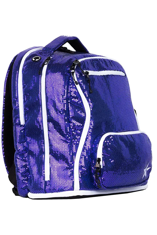 Sequin in Amethyst Rebel Dream Bag with White Zipper