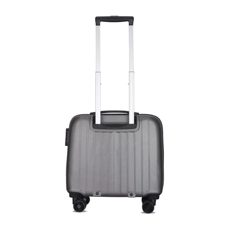 Single: Hard Case Suitcase with 8 Wheels & Lock | 18 inch | Grey