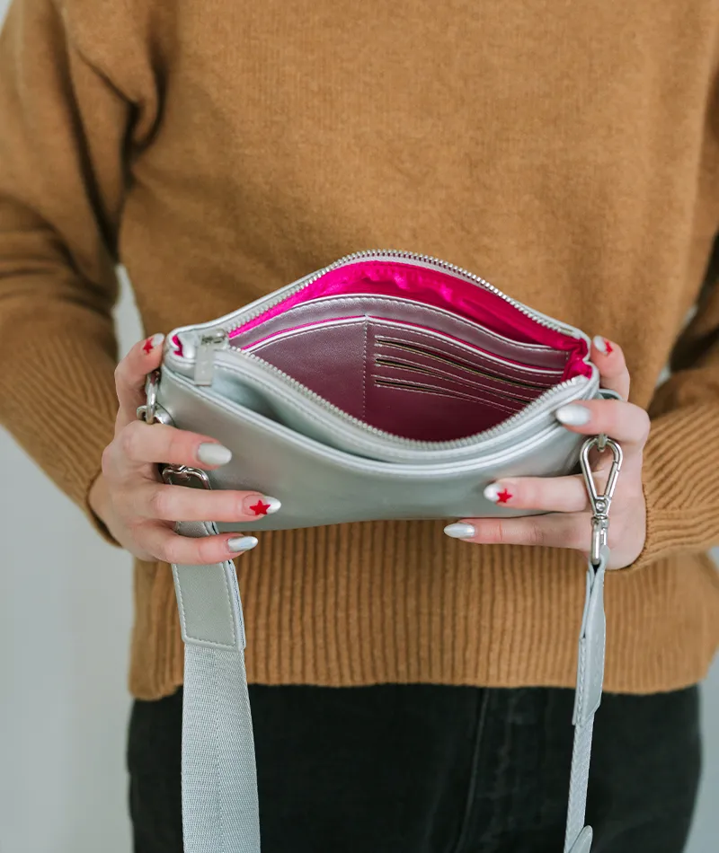 Skye Sling Bag - Silver Metallic - [OUTLET FINAL SALE]