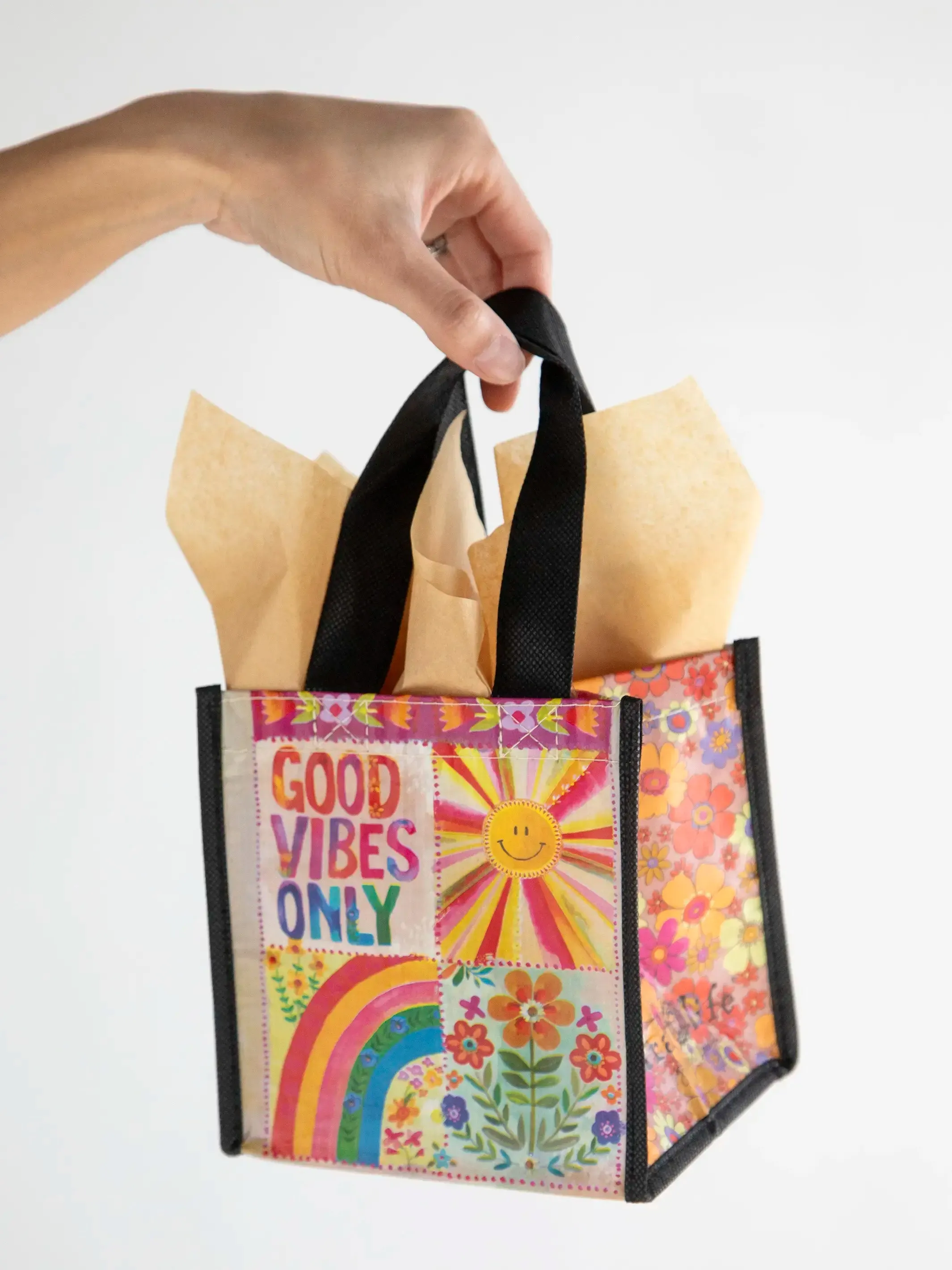 Small Happy Bag, Set of 3 - Cream Good Vibes Only