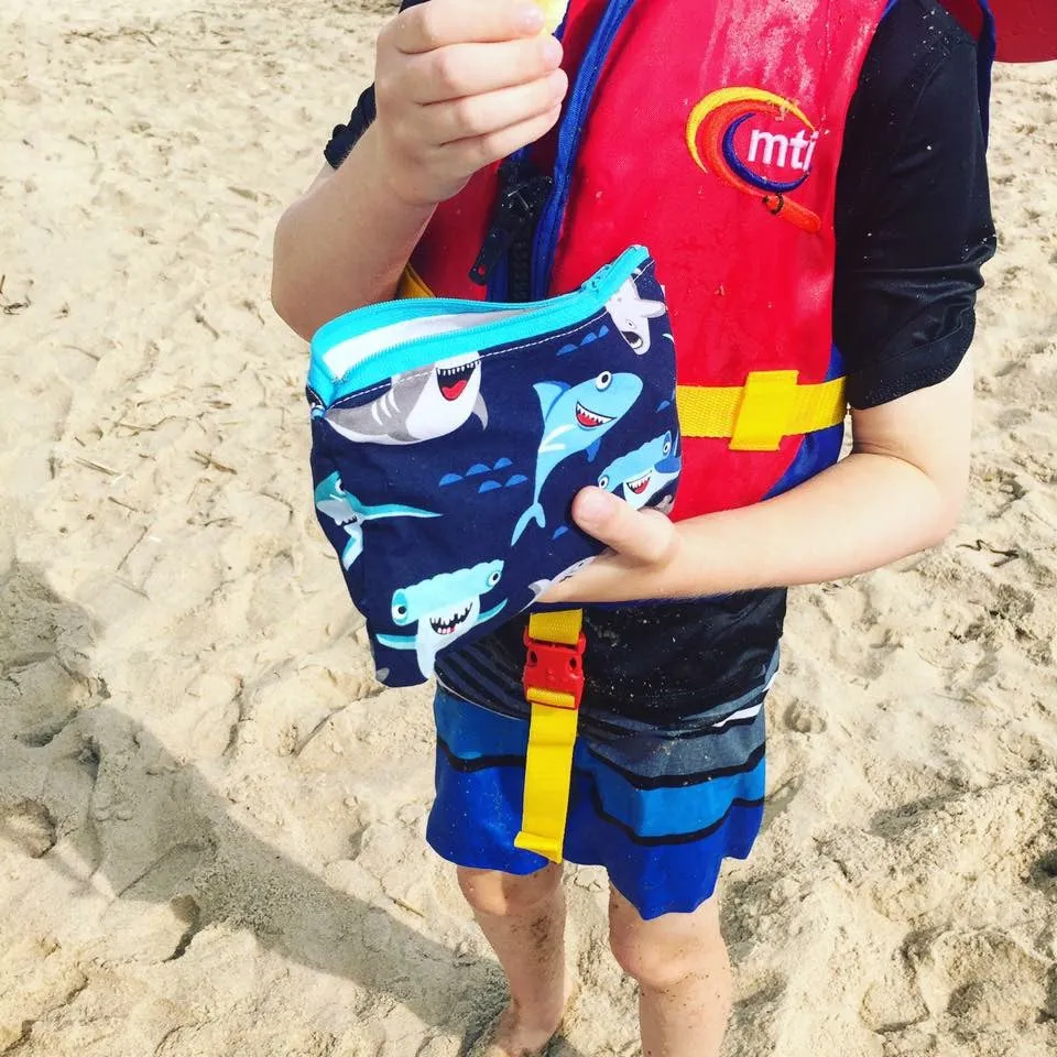 Snack Sized Reusable Zippered Bag Airplanes