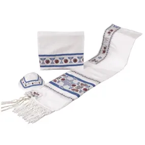 Tallit Set - Chai Blue   Maroon