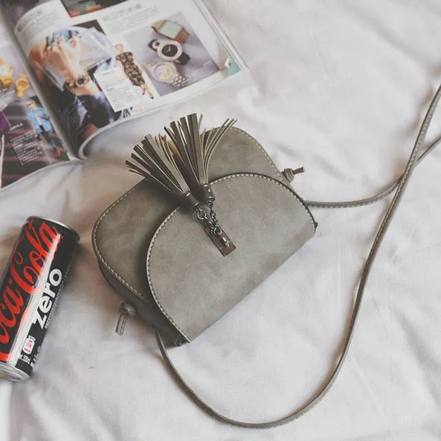 Tassel Mini Retro Flap Fashion Leather Messenger Shoulder Bag