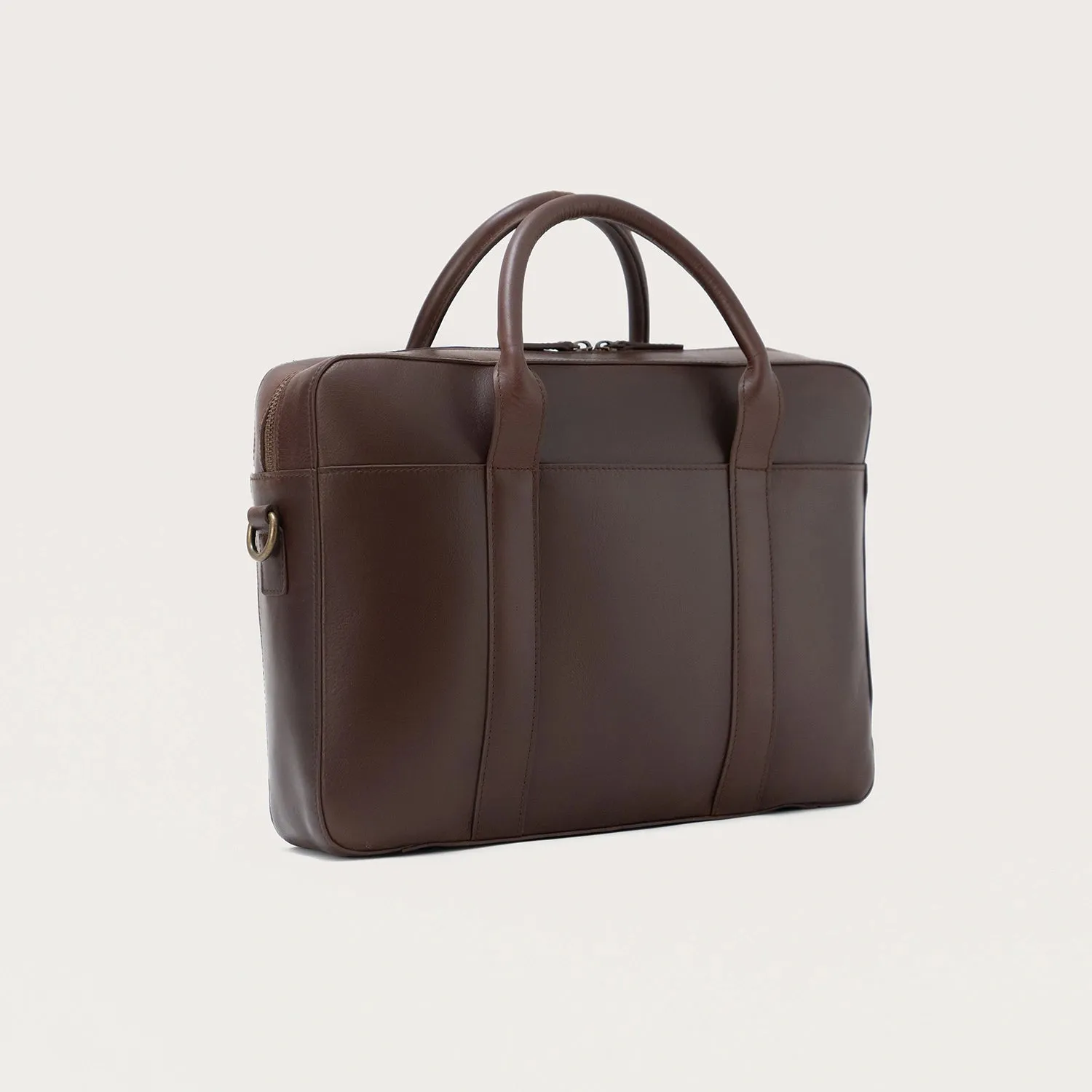 The Captain Vintage Brown Leather Briefcase