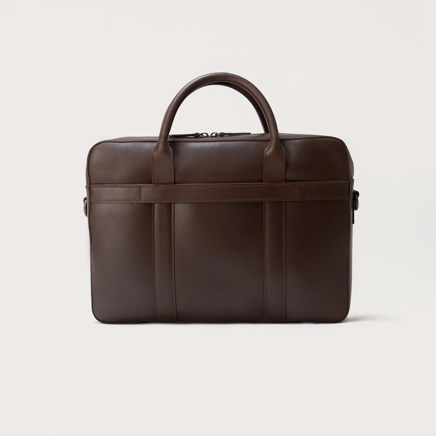 The Captain Vintage Brown Leather Briefcase