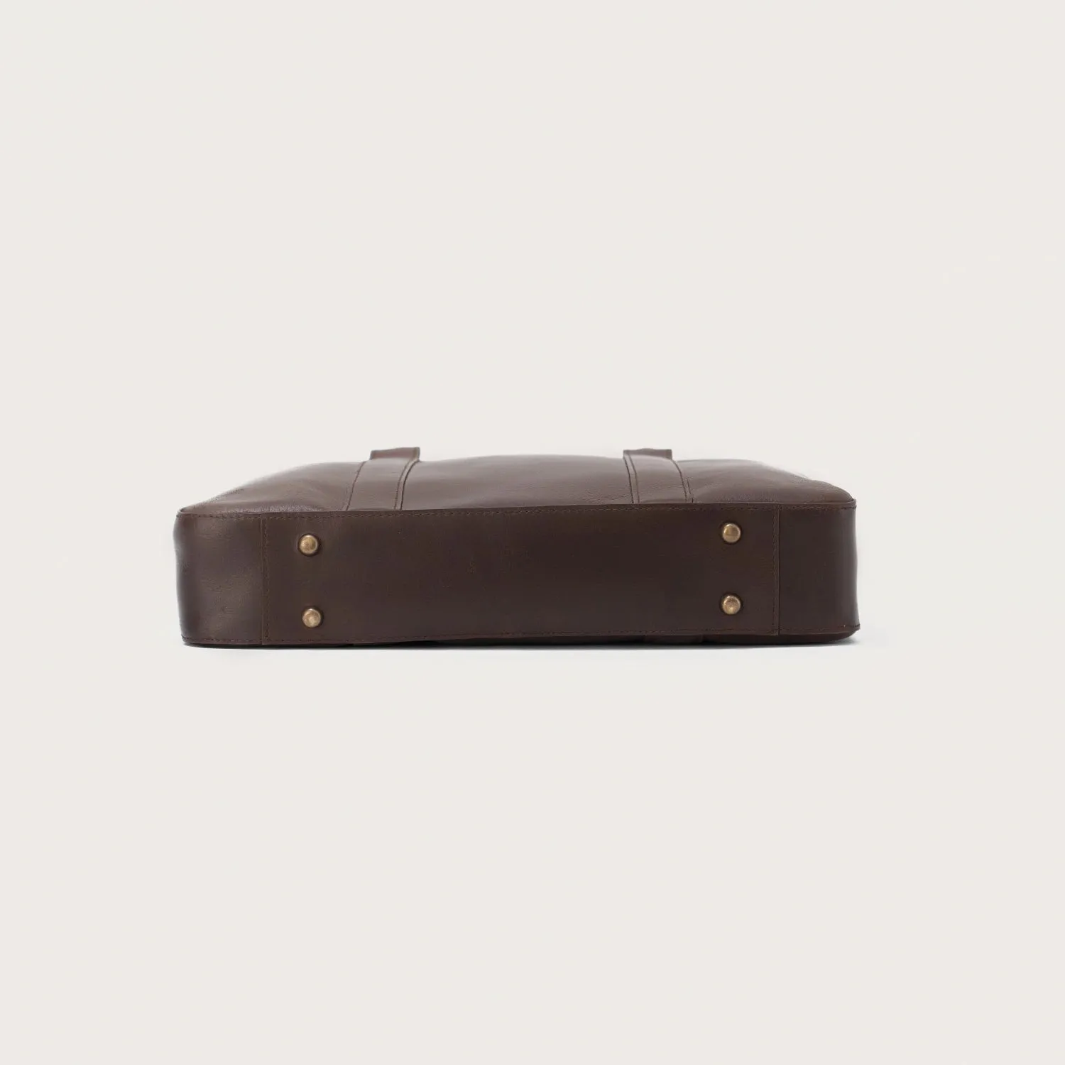 The Captain Vintage Brown Leather Briefcase