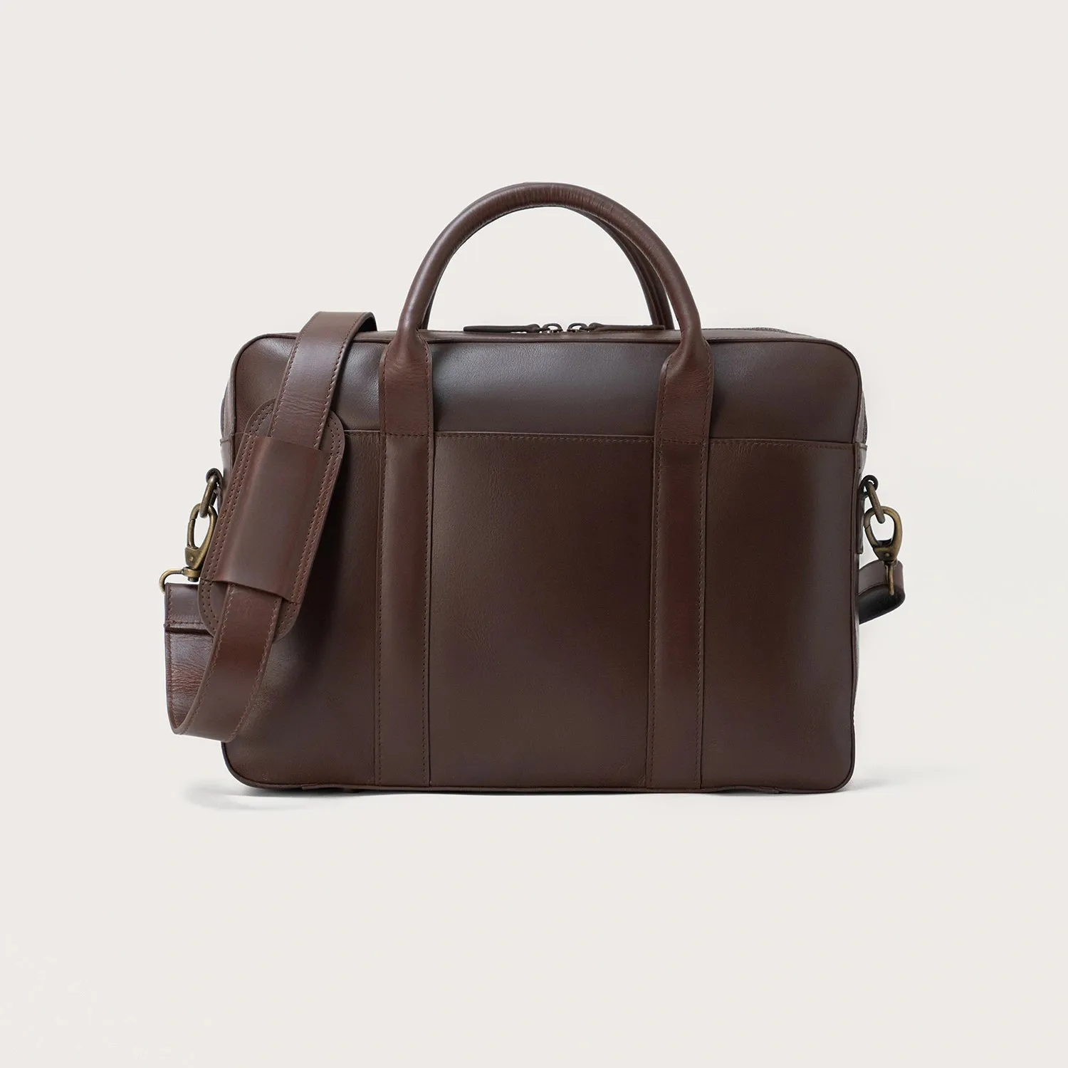 The Captain Vintage Brown Leather Briefcase