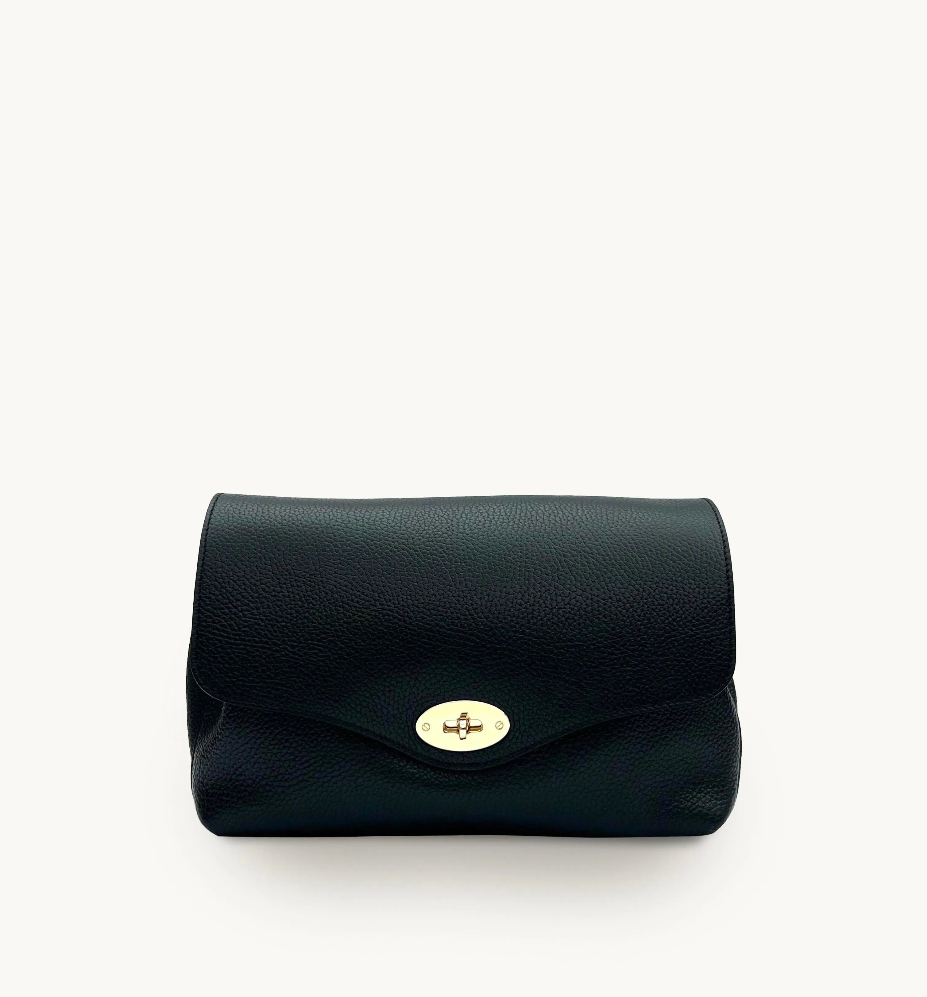 The Maddie Maxi Black Leather Bag