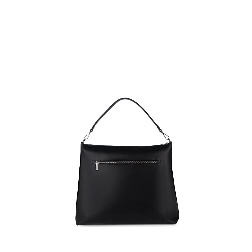 The Nellie - Black Vegan Leather Tote Bag