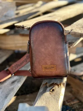 The Original Wrangler Brown Sling Back Crossbody Bag