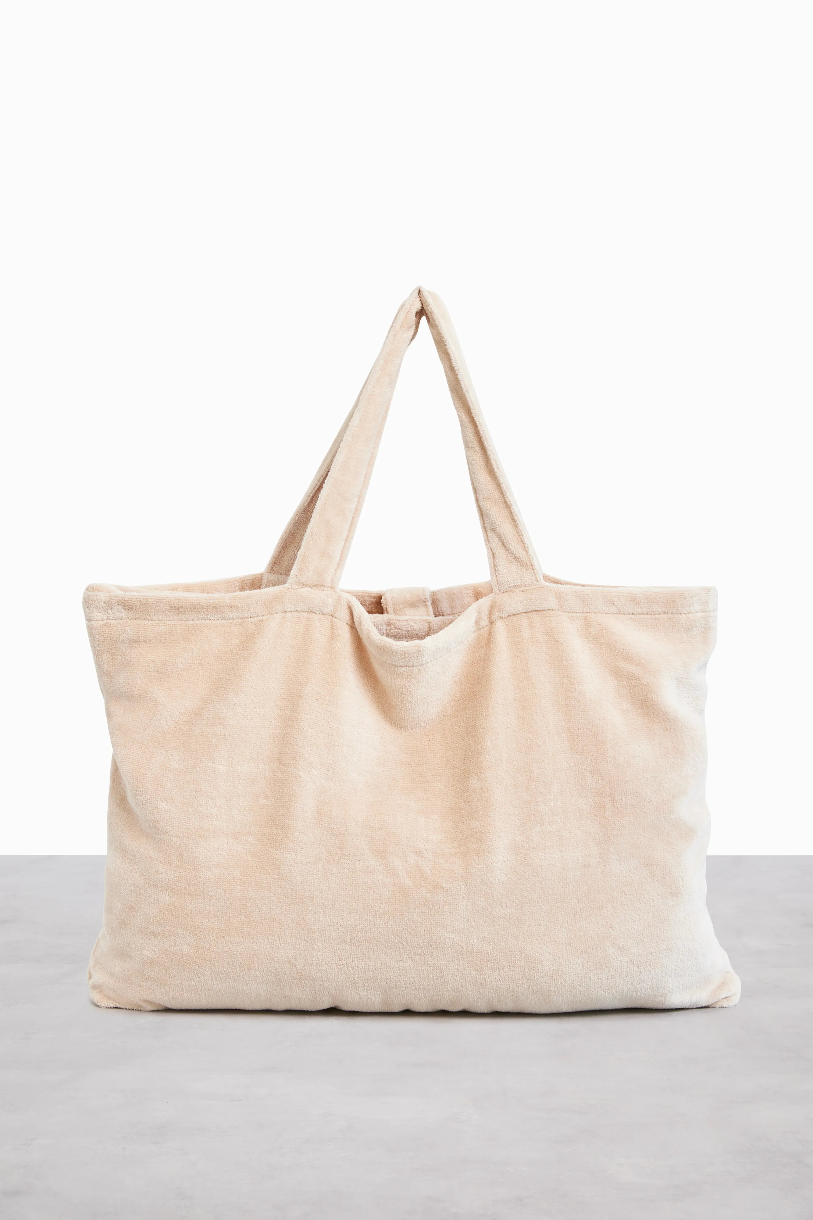 The Terry Towel Tote in Beige