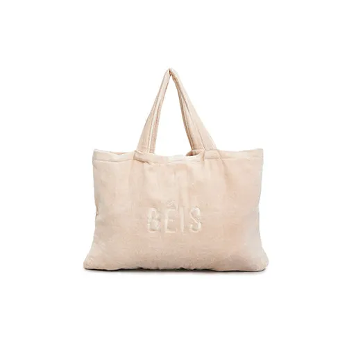 The Terry Towel Tote in Beige