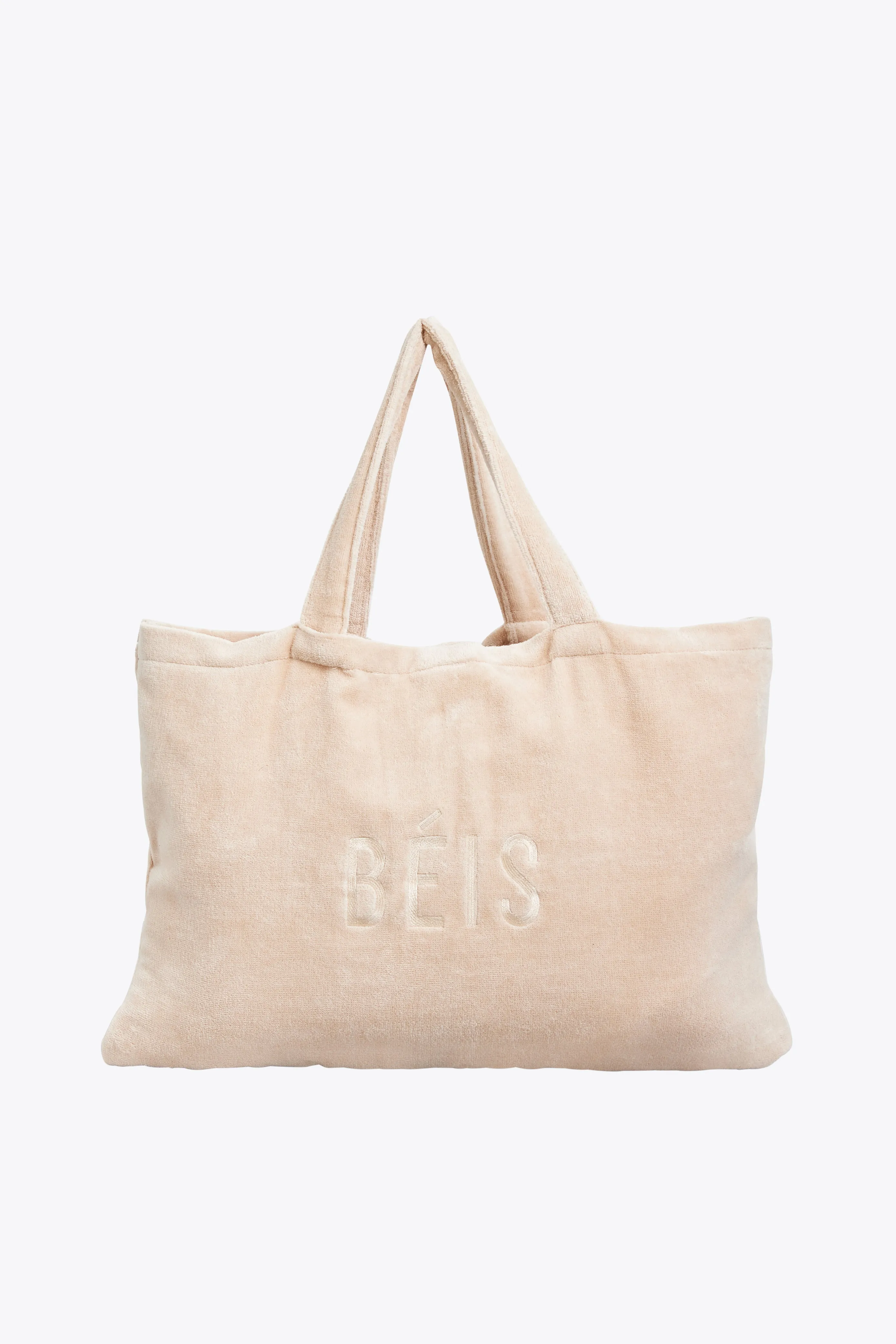 The Terry Towel Tote in Beige