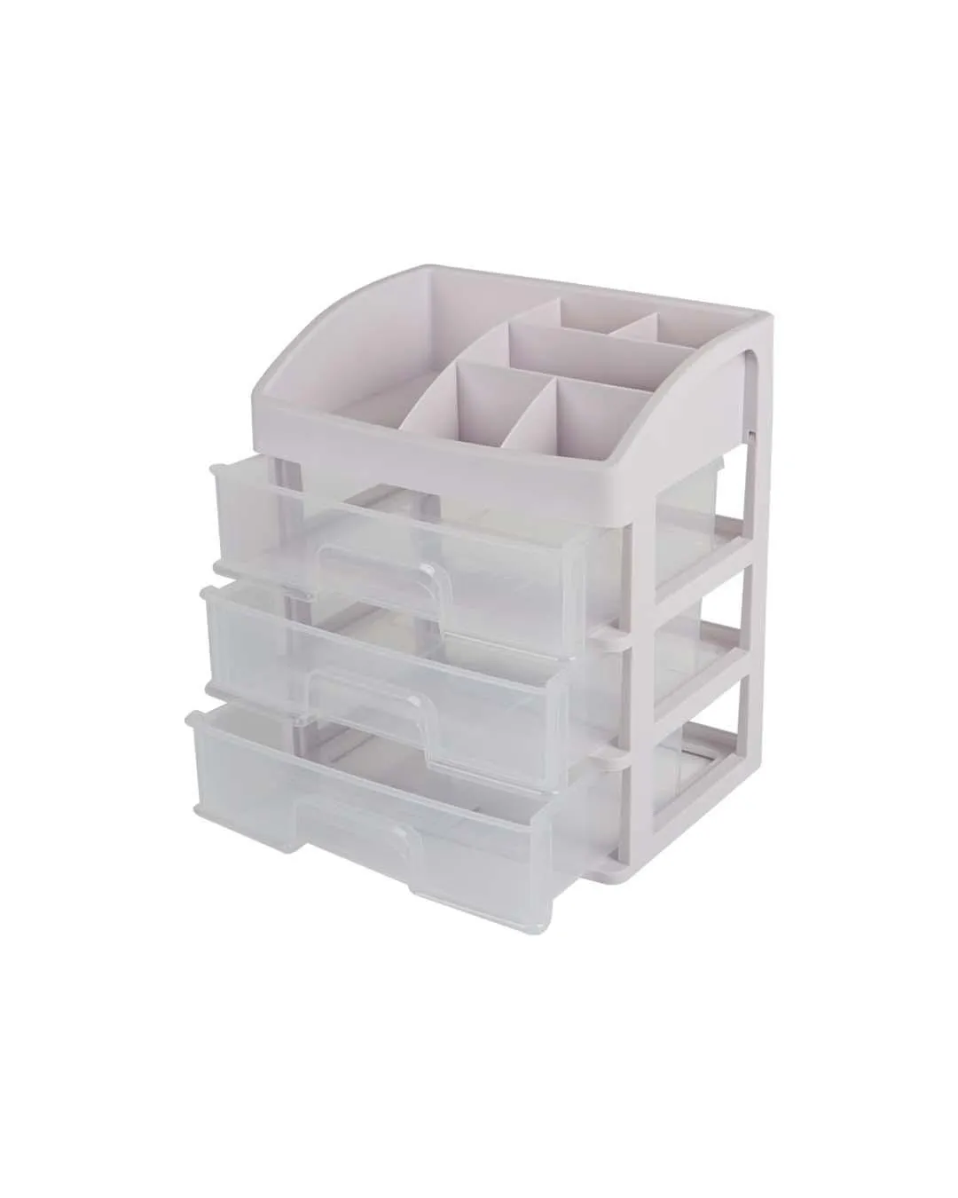 Three Layer Organiser, Off-White, Plastic