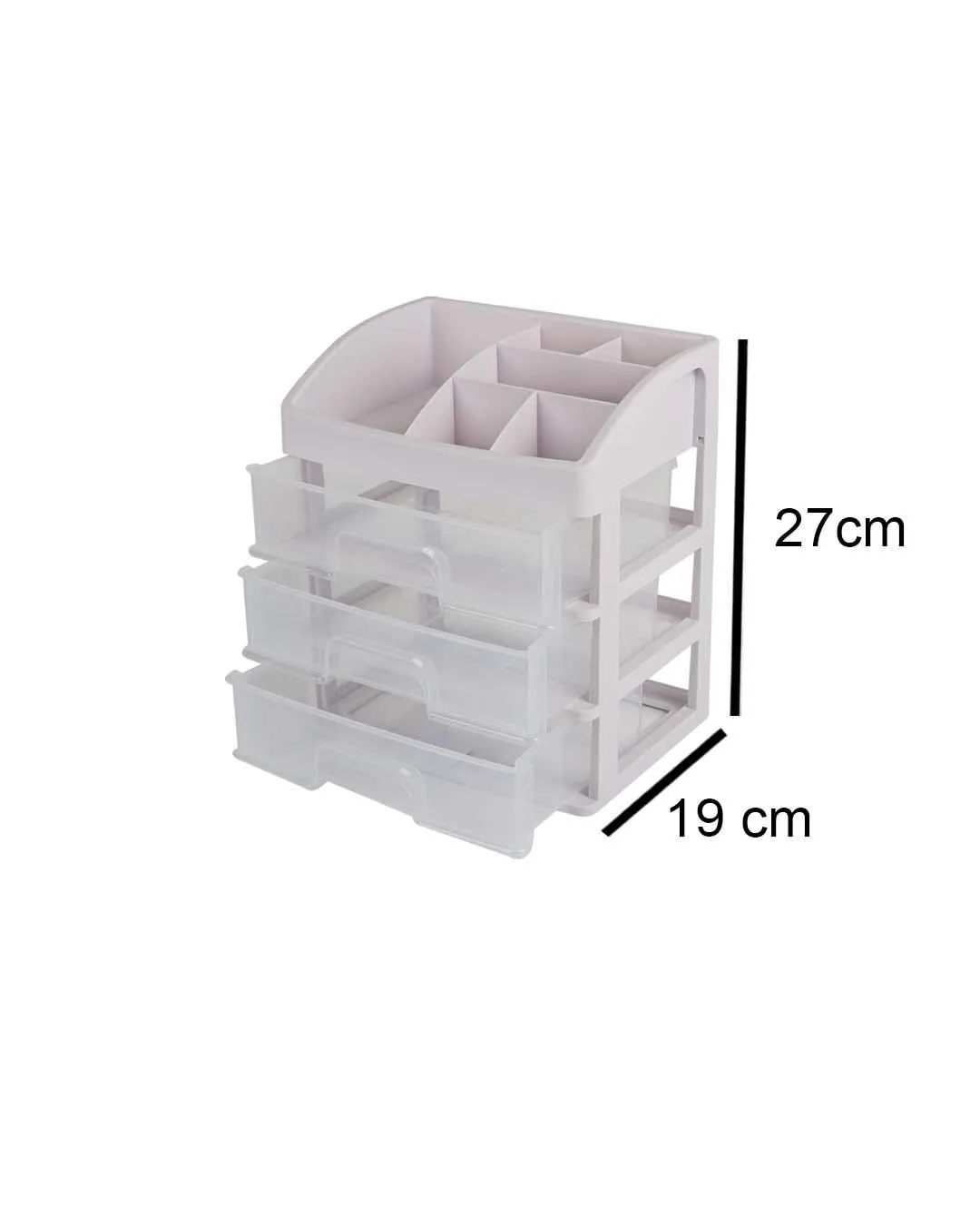 Three Layer Organiser, Off-White, Plastic