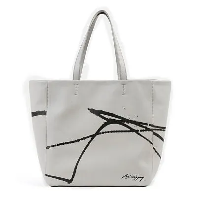 Tote Bag - Negro sobre Gris Perla