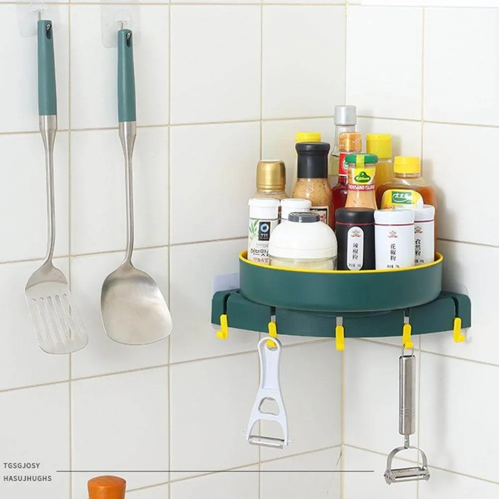 Triangle Wall-mounted Corner Kitchen Organizer Storage Rack