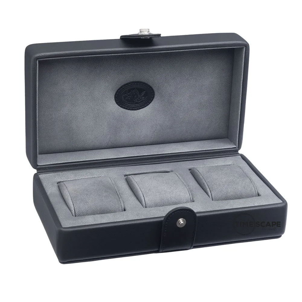 UNDERWOOD (LONDON) - Triple Leather Watch Box  | UN209/BLK