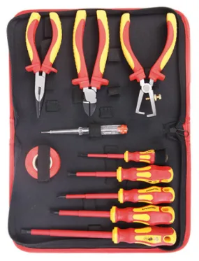 Vde 1000V 10 Piece Tool Set   Carry Bag