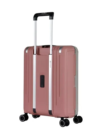 Vertica Hard Case Luggage Trolley Polypropylene Lightweight 4 Quiet Double Spinner Wheels With Tsa Lock B0006M Grey Pink