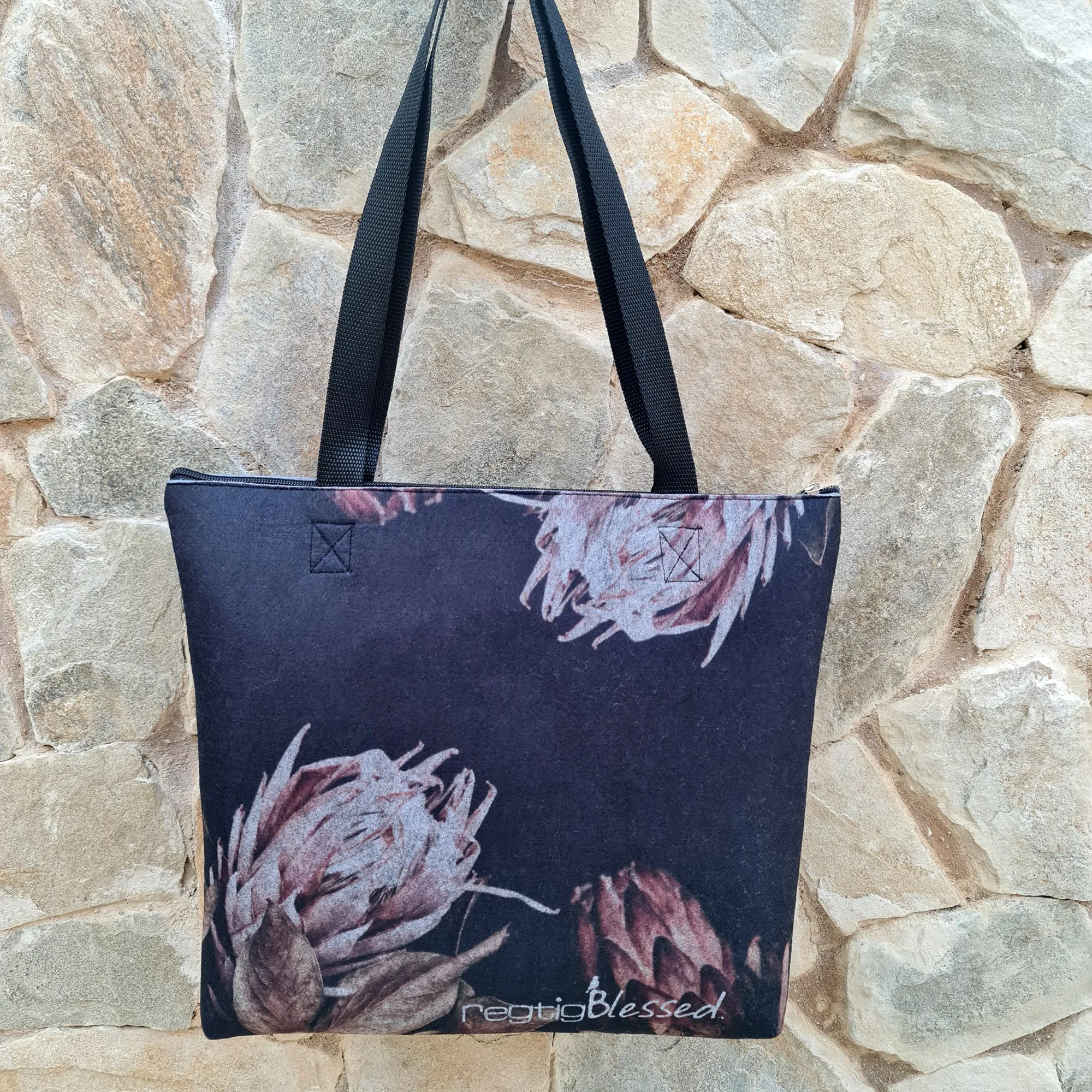 Vintage Proteas - Recycled Felt Tote Bag