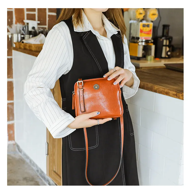 Vintage Style Square Shoulder Bag