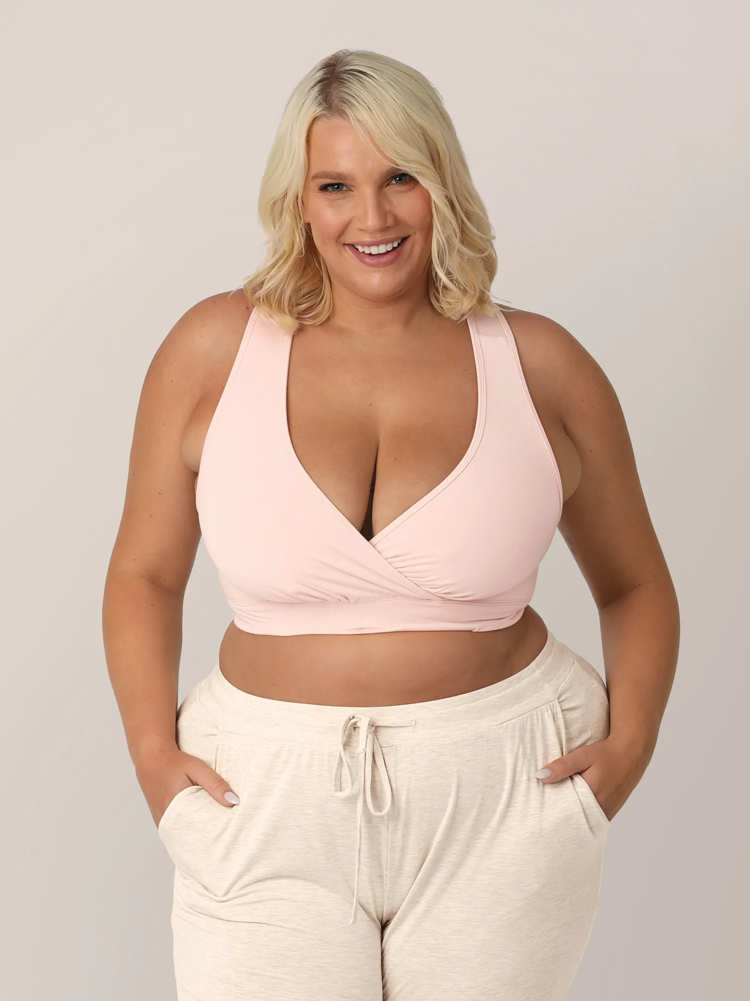 Wash Wear Spare® French Terry Nursing Bra Pack | Soft Pink