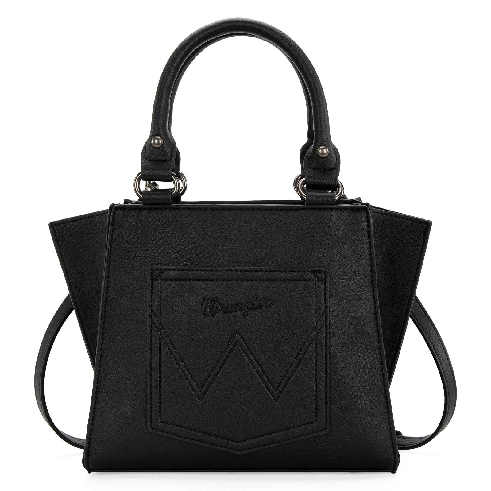 WG134-8012  Wrangler Paisley Mini Satchel/Crossbody - Black