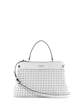 White Sicilia Crossbody Satchel Bag