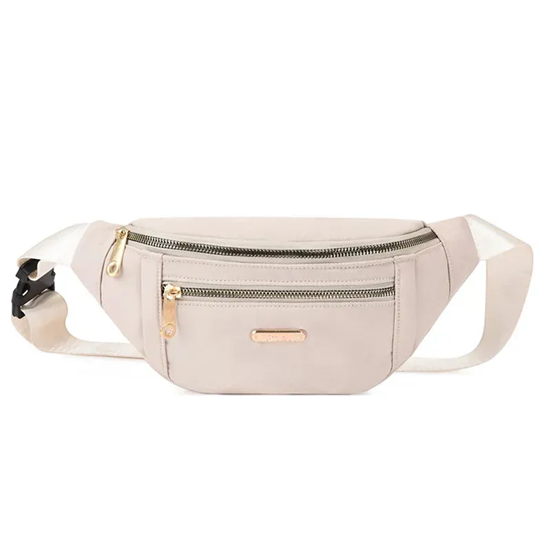 Women Plaid Waist Bag Female Oxford Waterproof Belt Bags Designer Crossbody Chest Bag  for Ladies
