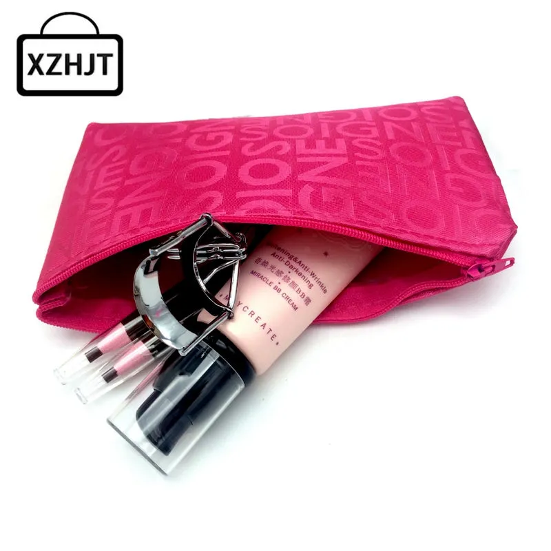 Women Portable Cosmetic Bag Fashion Beauty Zipper Travel Make Up Bag Letter Makeup Case Pouch Toiletry Organizer Holder